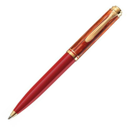 Pelikan Souveran 600 Tortoiseshell Red Ballpoint Pen | Pen Store | Pen Place