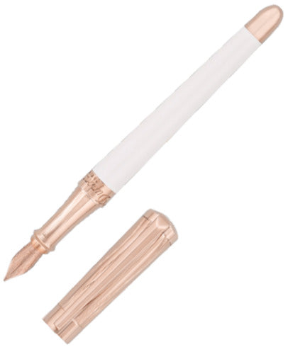 ST Dupont Liberte Wave White and Pink Gold Fountain Pen