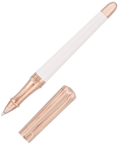 ST Dupont Liberte Wave White and Pink Gold Rollerball Pen