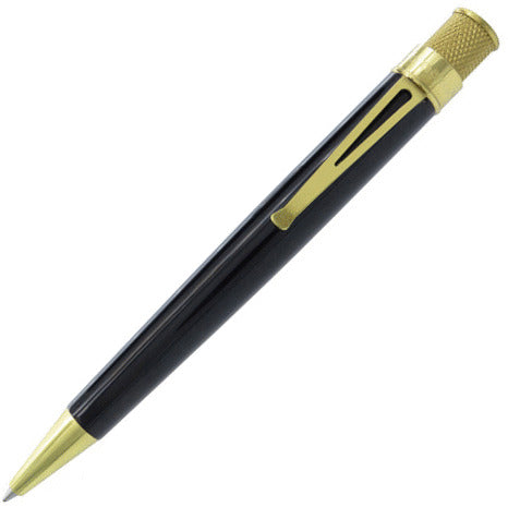 Retro 1951 Tornado Classic Brass Black Rollerball Pen | Pen Place