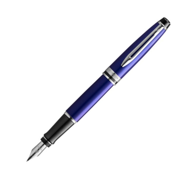 Waterman Expert Blue & Chrome Fountain Pen | 2093457 | Pen Place
