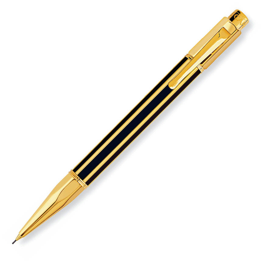 Caran d'Ache Varius Gold Plated China Black Mechanical Pencil | 4460.018 | Pen Place