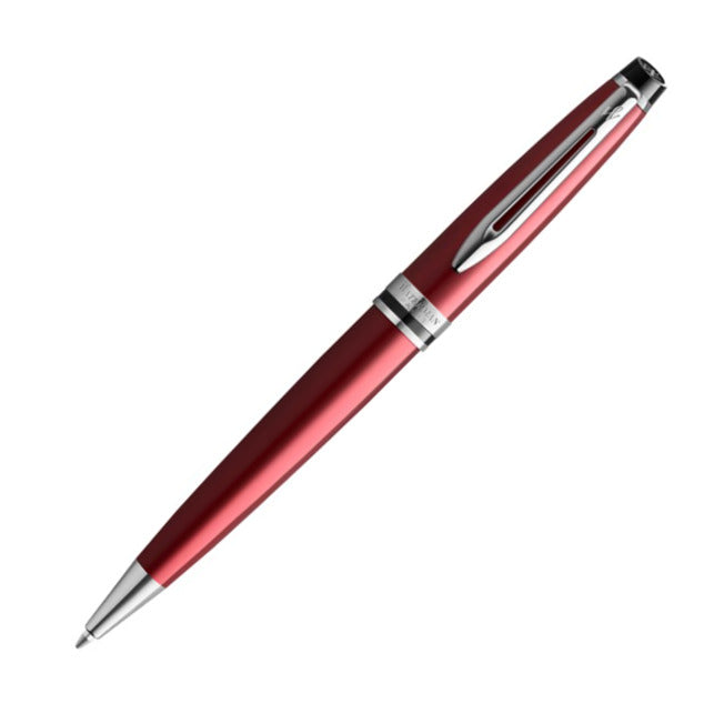 Waterman Expert Dark Red & Chrome Ballpoint Pen | 2093653 | Pen Place