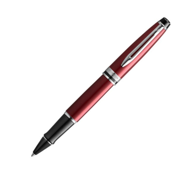Waterman Expert Dark Red & Chrome Rollerball Pen | 2093652 | Pen Place