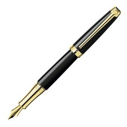 Caran d'Ache Leman Gold Plated Ebony Black Fountain Pen | 4799.282 | Pen Place
