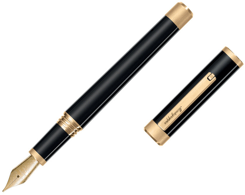 Montegrappa Zero Black & Gold 14k Fountain Pen | Pen Place | Pen Store