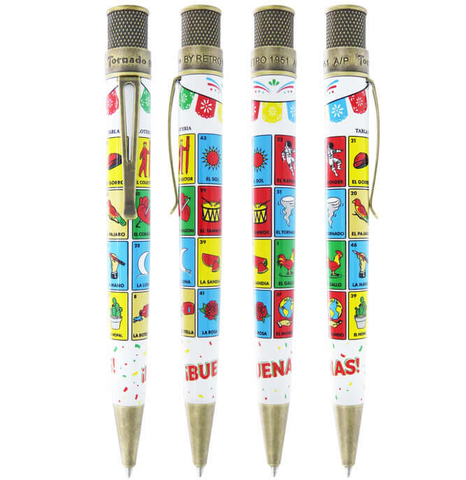Retro 1951 Tornado Poppers Loteria Rollerball Pen