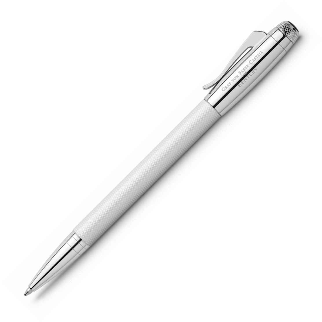 Graf von Faber-Castell Bentley White Satin Ballpoint Pen | 141809 | Pen Place