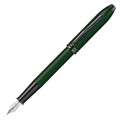Cross Townsend Midnight Green Micro Knurl Fountain Pen | Pen Store | Pen Place