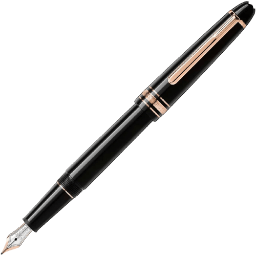 Montblanc Meisterstuck Black Resin & Red Gold Classique Fountain Pen