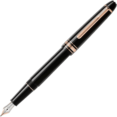 Montblanc Meisterstuck Black Resin & Red Gold Classique Fountain Pen
