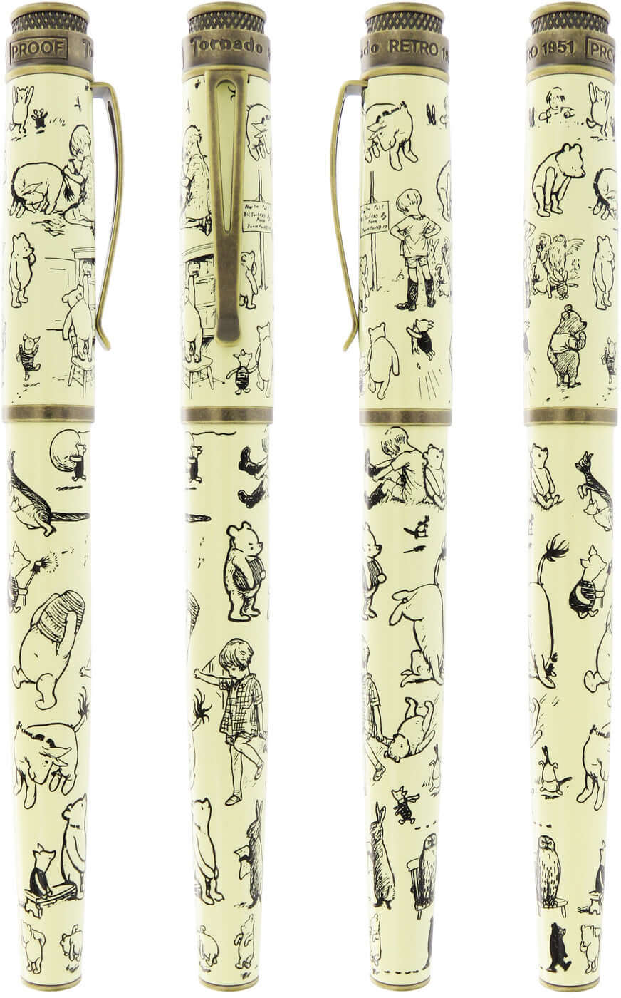 Retro 1951 A.A. Milne Winnie-the-Pooh Decorations by E.H. Shepard Fountain Pen