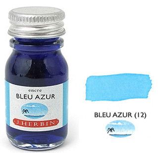 J Herbin Bottled Ink Bleu Azure - 10ml | H115-12 | Pen Place