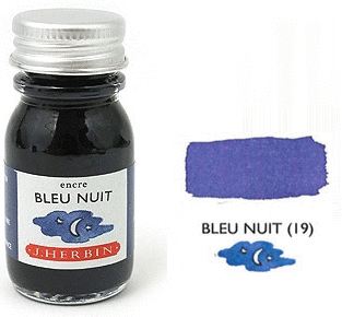 J Herbin Bottled Ink Bleu Nuit - 10ml | H115-19 | Pen Place