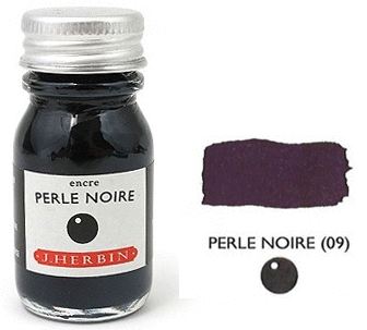 J Herbin Bottled Ink Perle Noire - 10ml | H115-09 | Pen Place