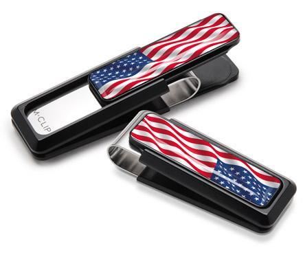 M-Clip Black With US Flag Money Clip | UV2-BKA-USA1 | Pen Place