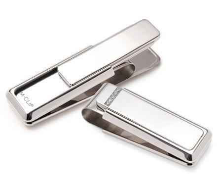 M-Clip Diamond 5 Stone Setting Money Clip | PR-PRP-005D | Pen Place