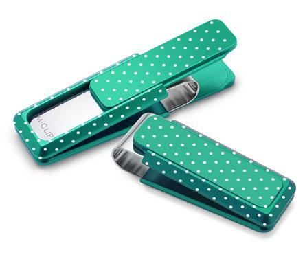 M-Clip Green Solid Slide w/Etched Polka Dots Money Clip | UV2-GRN-PDEC | Pen Place