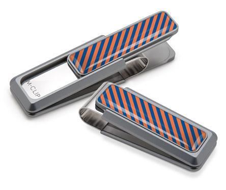 M-Clip Natural UV2 w/Orange & Blue Money Clip | UV2-NMA-ORBL | Pen Place