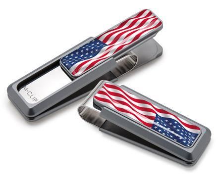 M-Clip Natural With US Flag Money Clip | UV2-NMA-USA1 | Pen Place