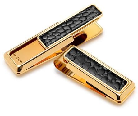 M-Clip New Yorker Black Alligator Money Clip | NY-GLD-BKAL | Pen Place