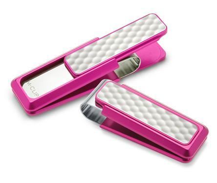 M-Clip Pink Anodized White Golfball Money Clip | GO-PNK-WHGB | Pen Place