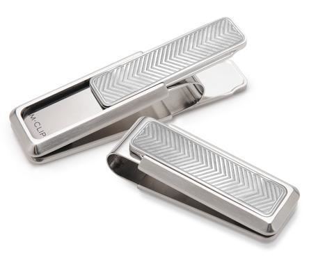 M-Clip Stainless Steel w/Etched Border Money Clip | SS-BSS-ESCV | Pen Place