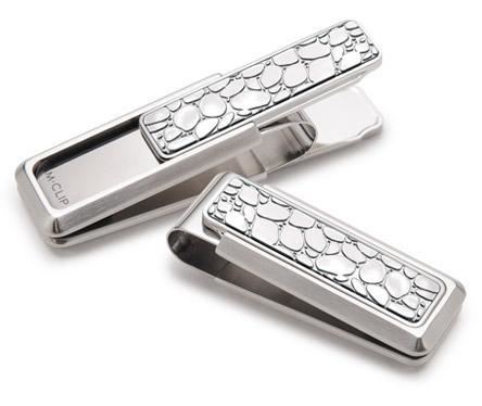 M-Clip Stainless Steel w/Polished River Rock Money Clip | ES-BSS-PLRR | Pen Place