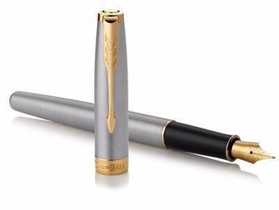 Parker Sonnet Stainless Steel GT Fountain Pen | 1931505 | Pen Place