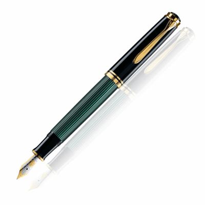 Pelikan Souveran 400 Green/Black Fountain Pen | 994863 | Pen Place