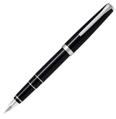Pilot Metal Falcon Black Fountain Pen | 60670 | Pen Place