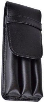 Royce Leather 3 Pen Case Black | 912-BLACK-6 | Pen Place