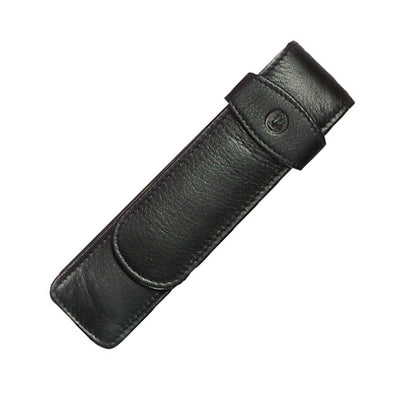 Pelikan Pen Case - Black Leather for 2 Pens | 923417 | Pen Place