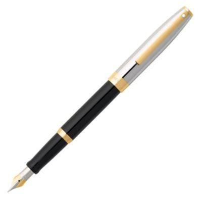 Sheaffer Sagaris Black Barrel Chrome Cap Fountain Pen | E0947553 | Pen Place
