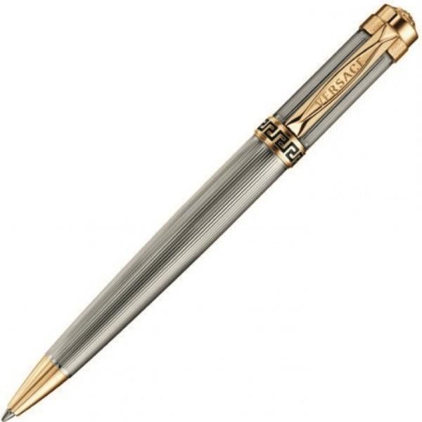 Versace Astrea Yellow Gold Gunmetal Ballpoint Pen | VR7070015 | Pen Place
