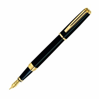 Waterman Exception Slim Black/Gold Fountain Pen | S0636940 | Pen Place