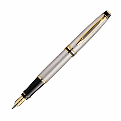 Waterman Expert Stainless Steel & Gold Fountain Pen | S0951960 | Pen Place