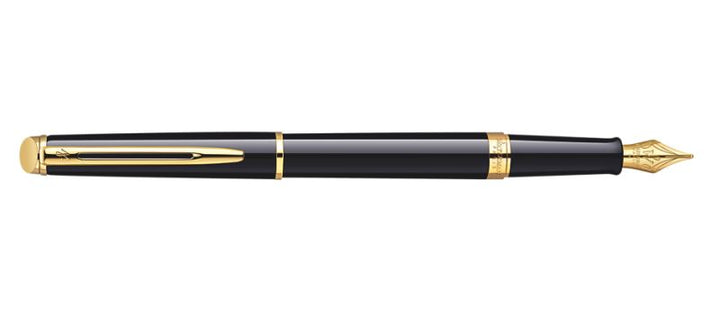 Waterman Hemisphere Black Lacquer & Gold Fountain Pen | Pen Place
