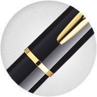 Waterman Hemisphere Black Lacquer & Gold Fountain Pen | S0920630 | Pen Place