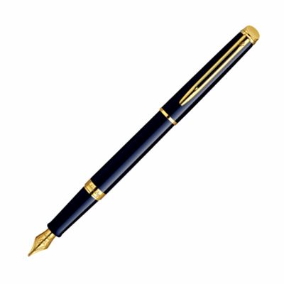 Waterman Hemisphere Black Lacquer & Gold Fountain Pen | S0920630 | Pen Place