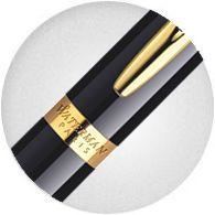 Waterman Hemisphere Black Lacquer & Gold Rollerball Pen | S0920650 | Pen Place