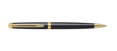 Waterman Hemisphere Black Lacquer & Gold Rollerball Pen | S0920650 | Pen Place